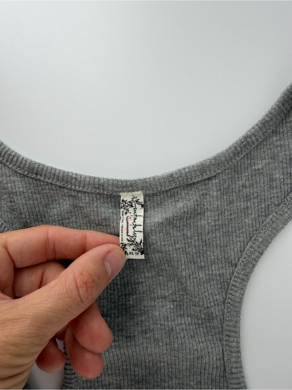 Intimately Free People Grey Ribbed Hook and Eye Corset Tank Top Size XS - Picture 2 of 5